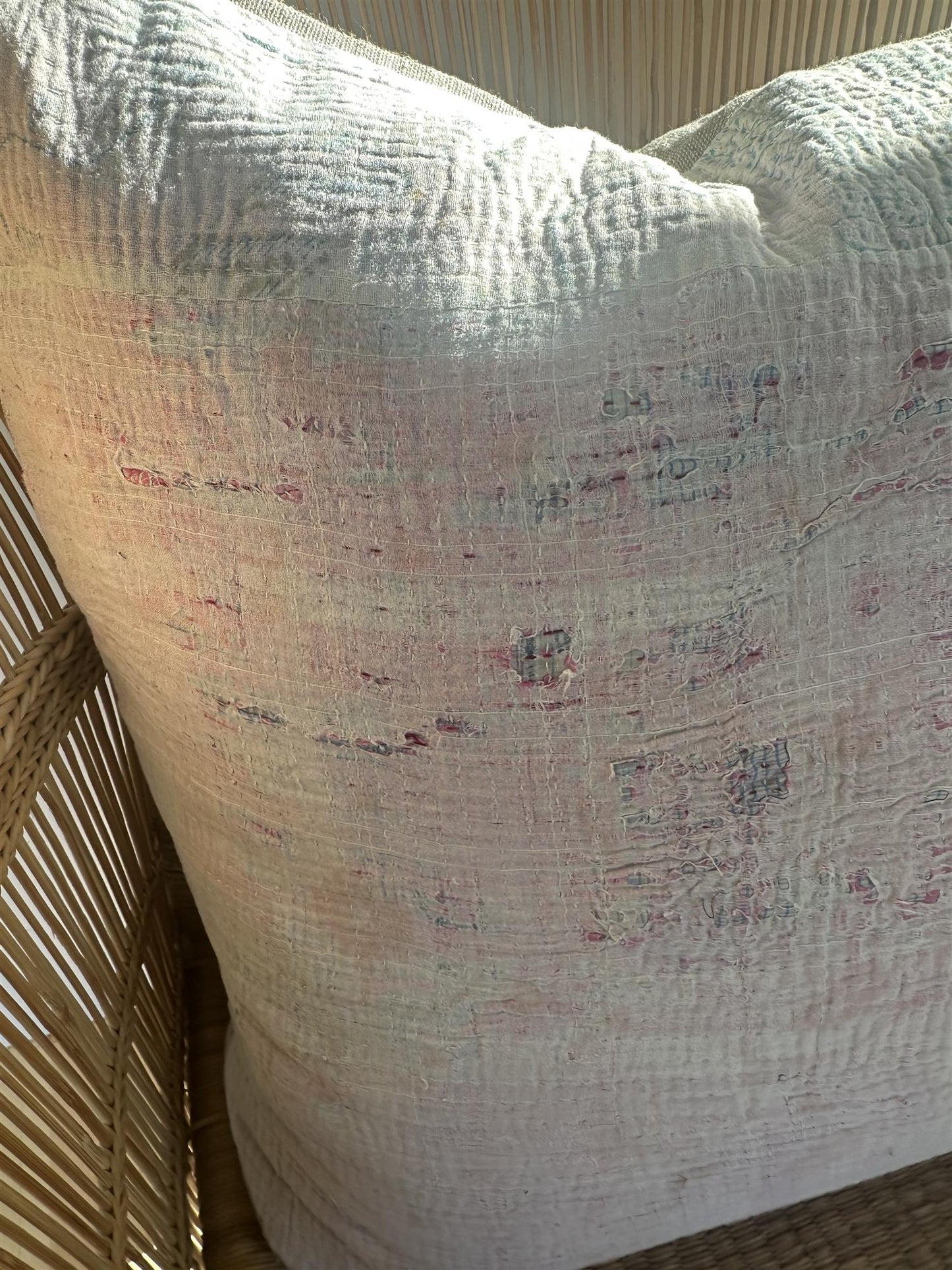 Putetrekk vintage kantha 50x50 cm Nr 103