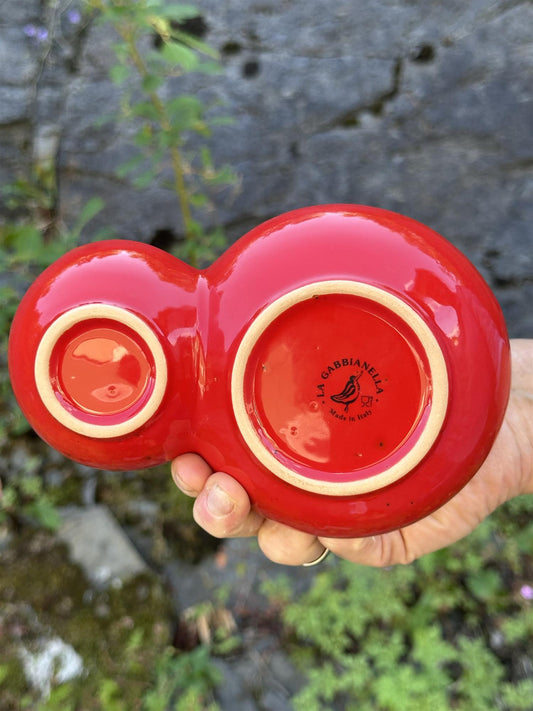 Skål til oliven rød