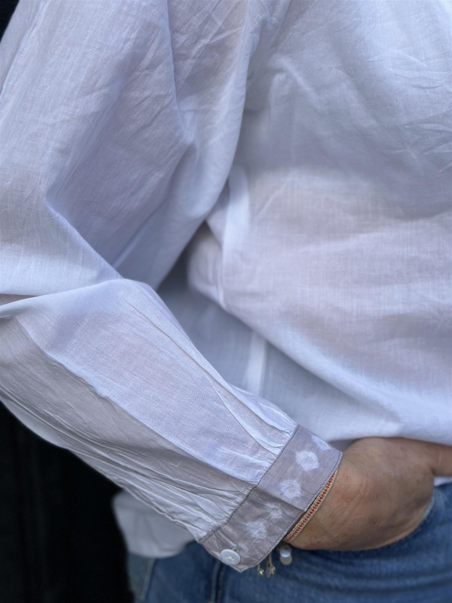 Rita bluse bandani white light lilac