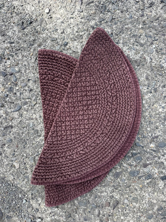 Spisebrikke velur rund Ø: 40 cm chocolate