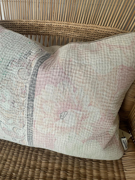 Putetrekk vintage kantha 30 x 40 cm Nr 74