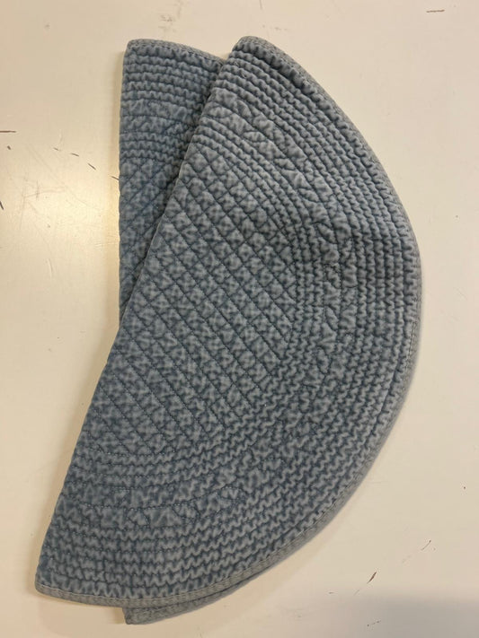 Spisebrikke velur rund Ø: 40 cm jeans blue