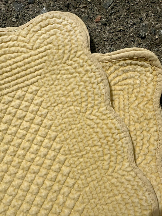 Spisebrikke avlang velur 35x50 cm primrose