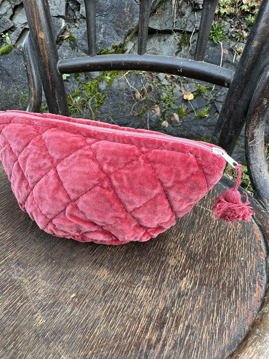 Sminkepung velur 15xH10 cm Raddish red