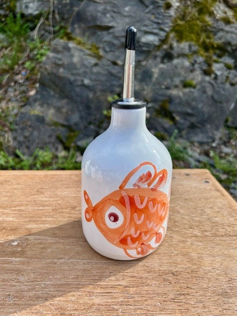 Goldfish oljeflaske med helletut H 18 cm