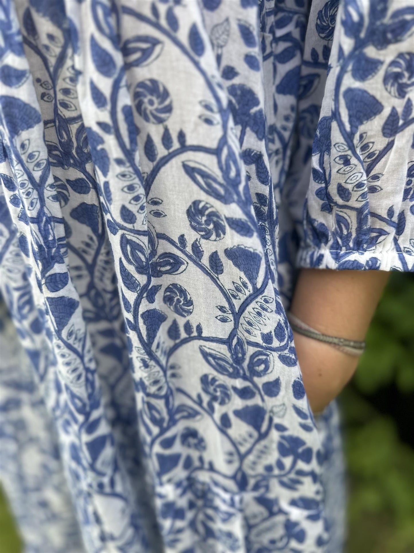 Karoline smekkekjole blue
