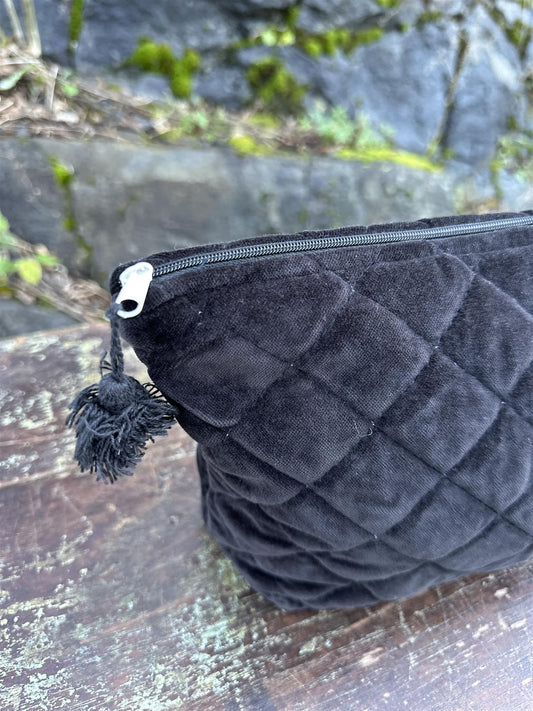 Toalettmappe velur black