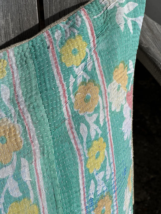 Putetrekk vintage kantha 50x50 cm Nr 61