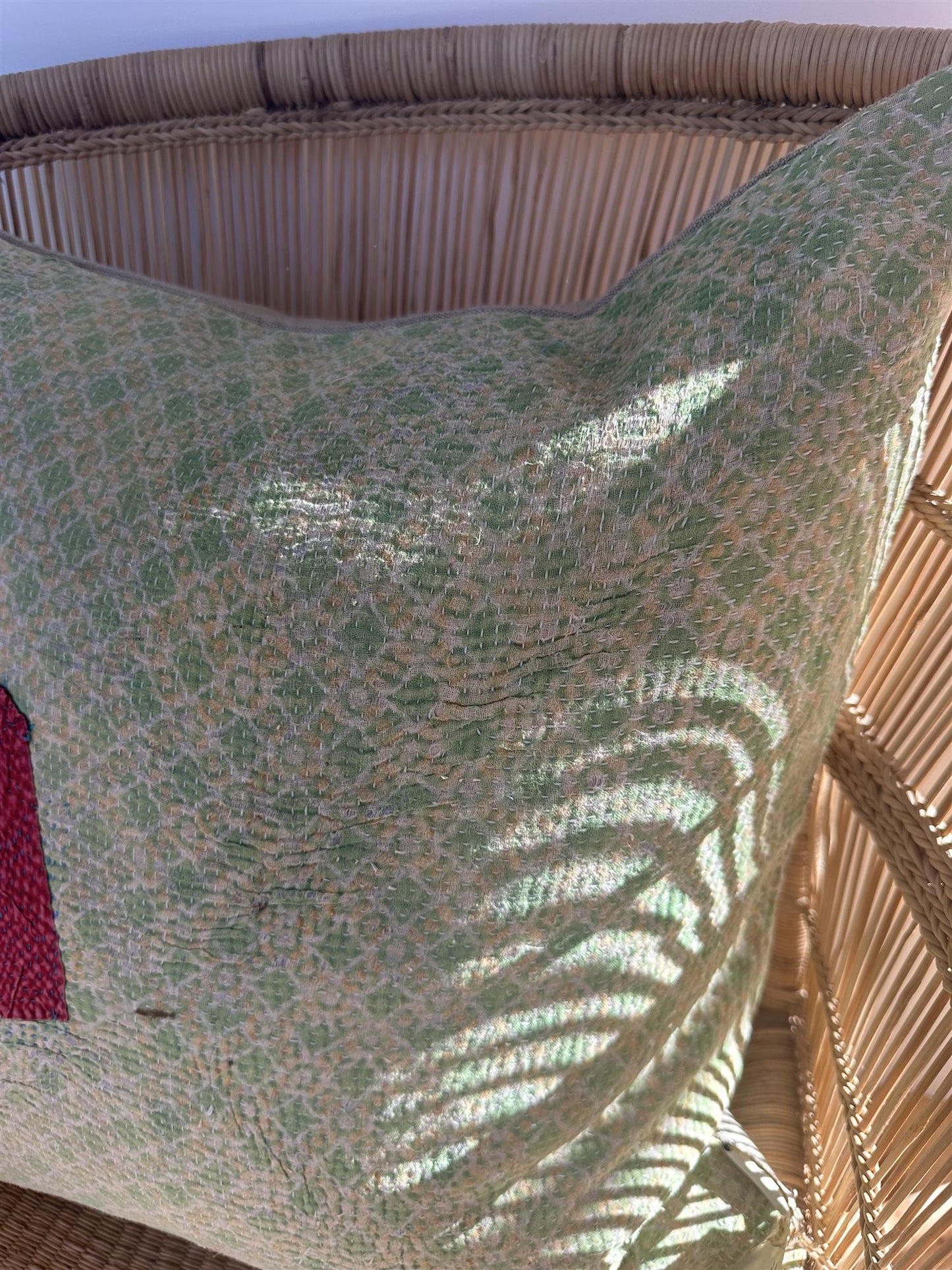 Putetrekk vintage kantha 50x50 cm Nr 102