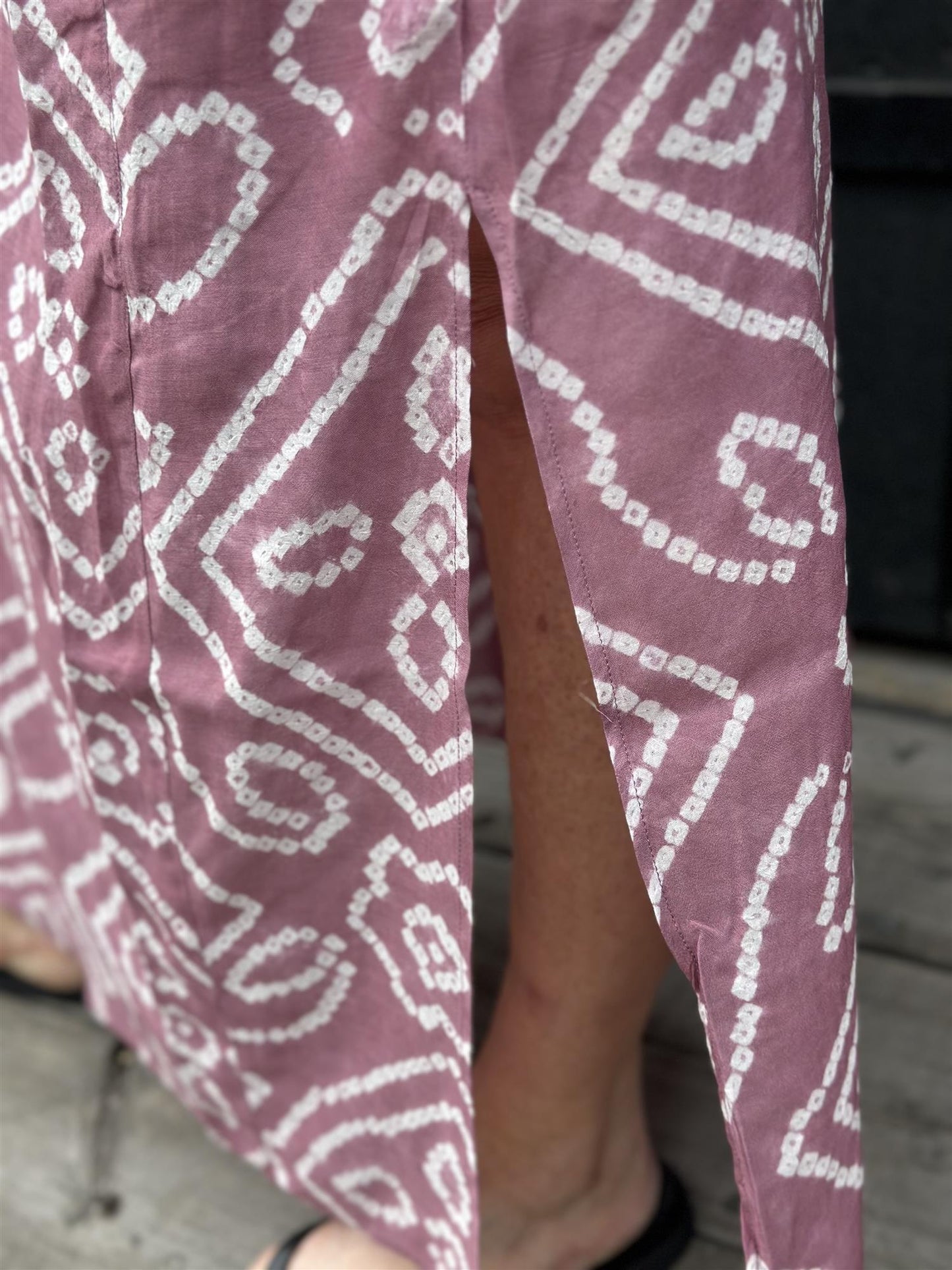 Cecilie lang tunika bandani mauve