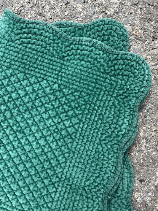 Spisebrikke avlang velur 35x50 cm Bright green