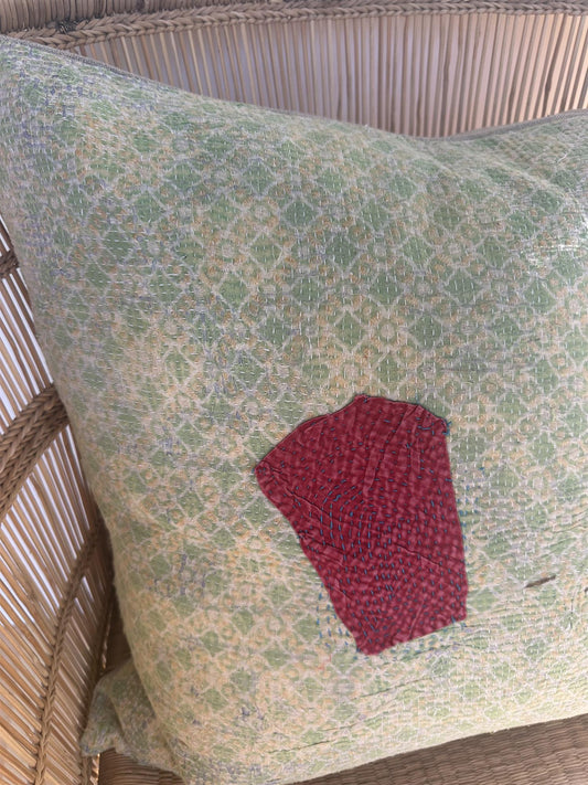 Putetrekk vintage kantha 50x50 cm Nr 102