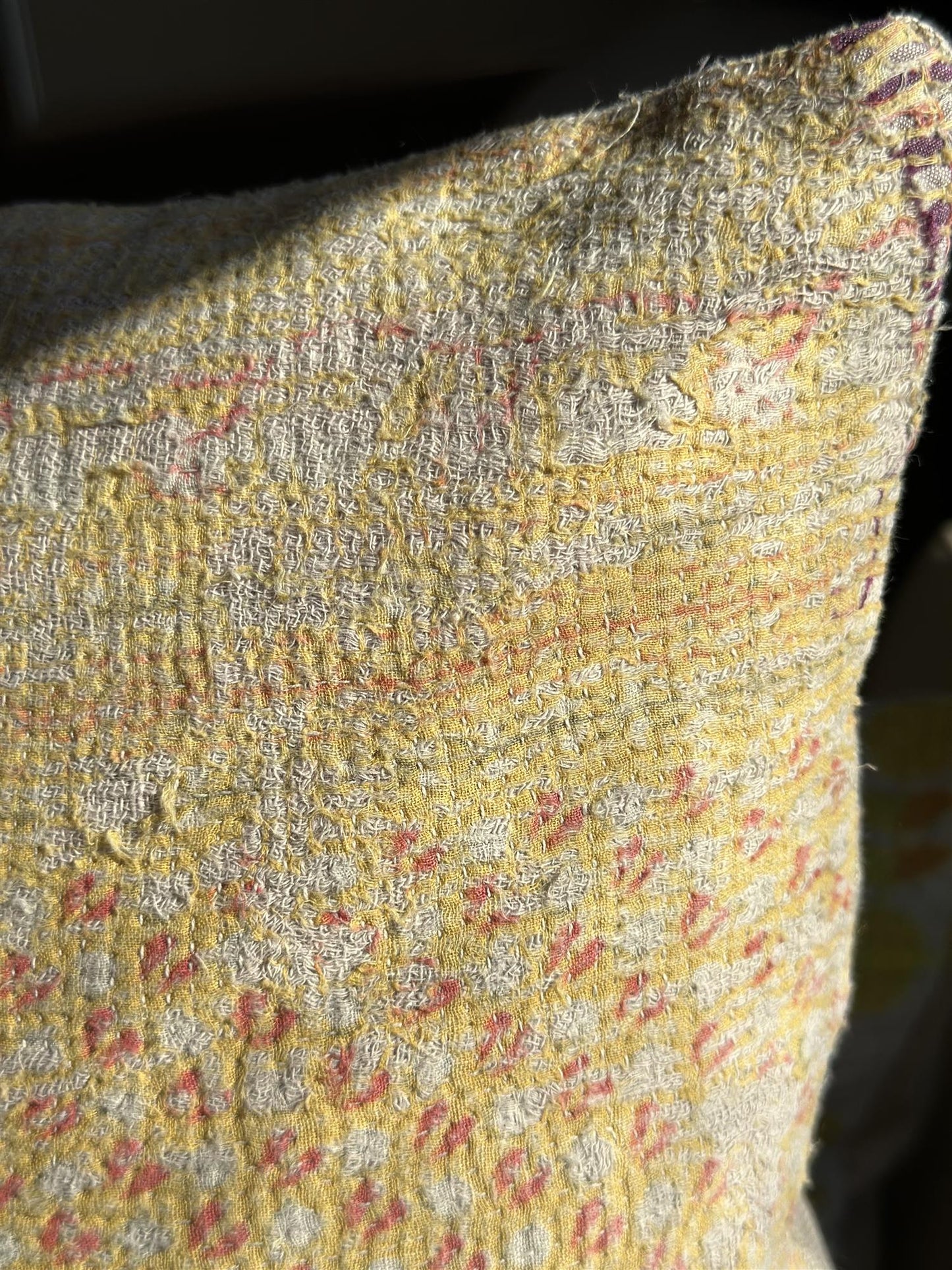 Putetrekk vintage kantha 30 x 40 cm Nr 67