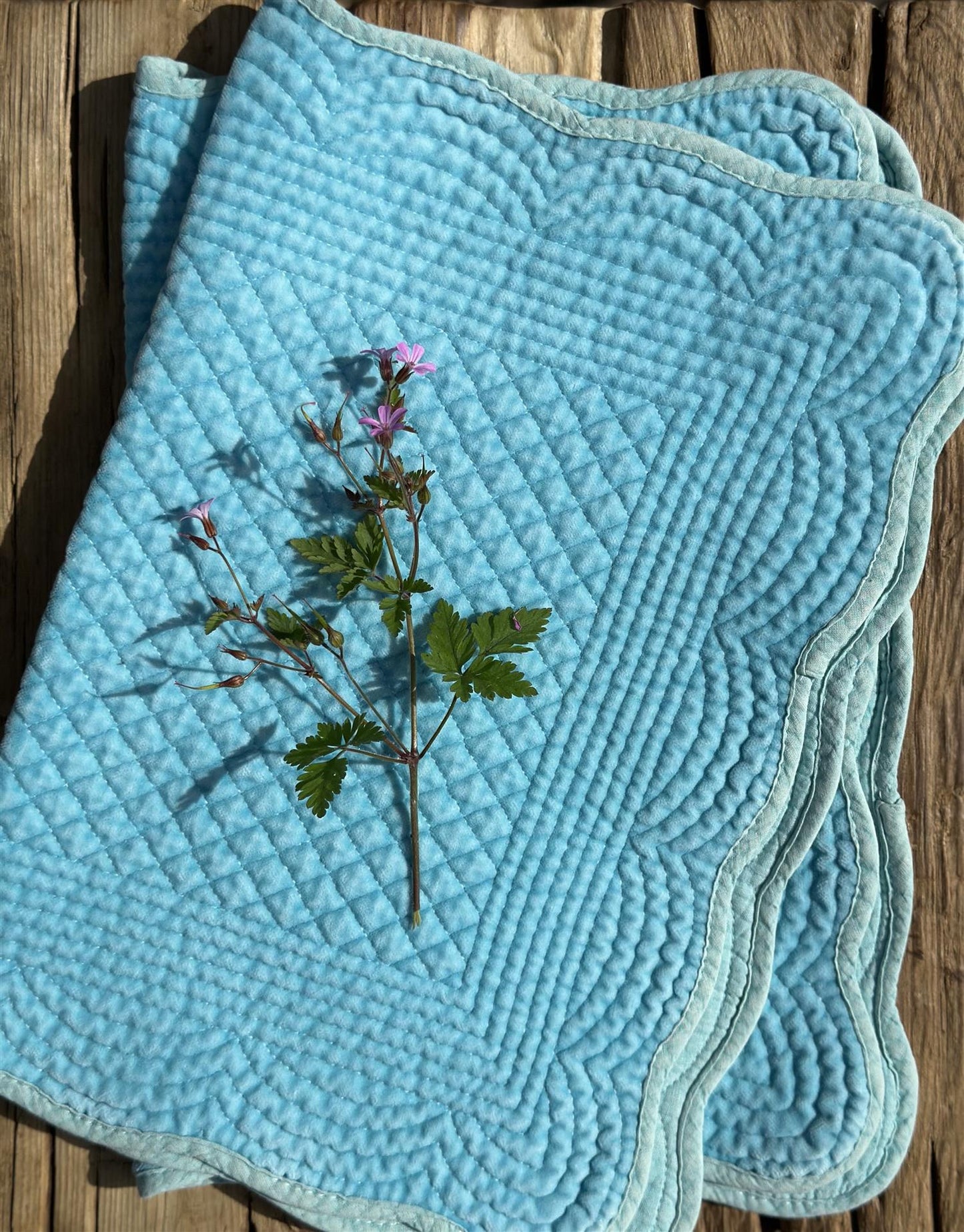 Spisebrikke avlang velur 35x50 cm turqoise