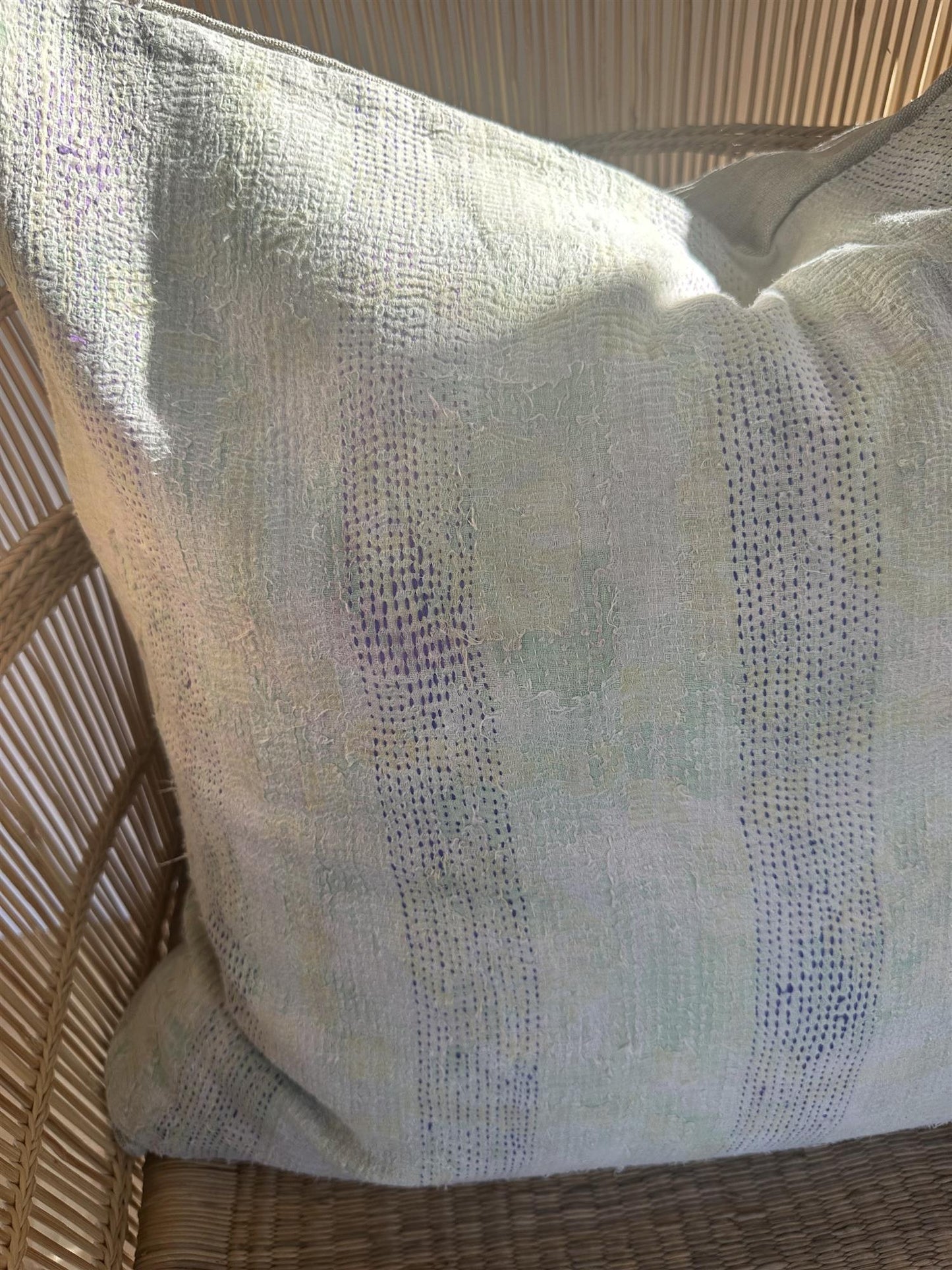 Putetrekk vintage kantha 50x50 cm Nr 104