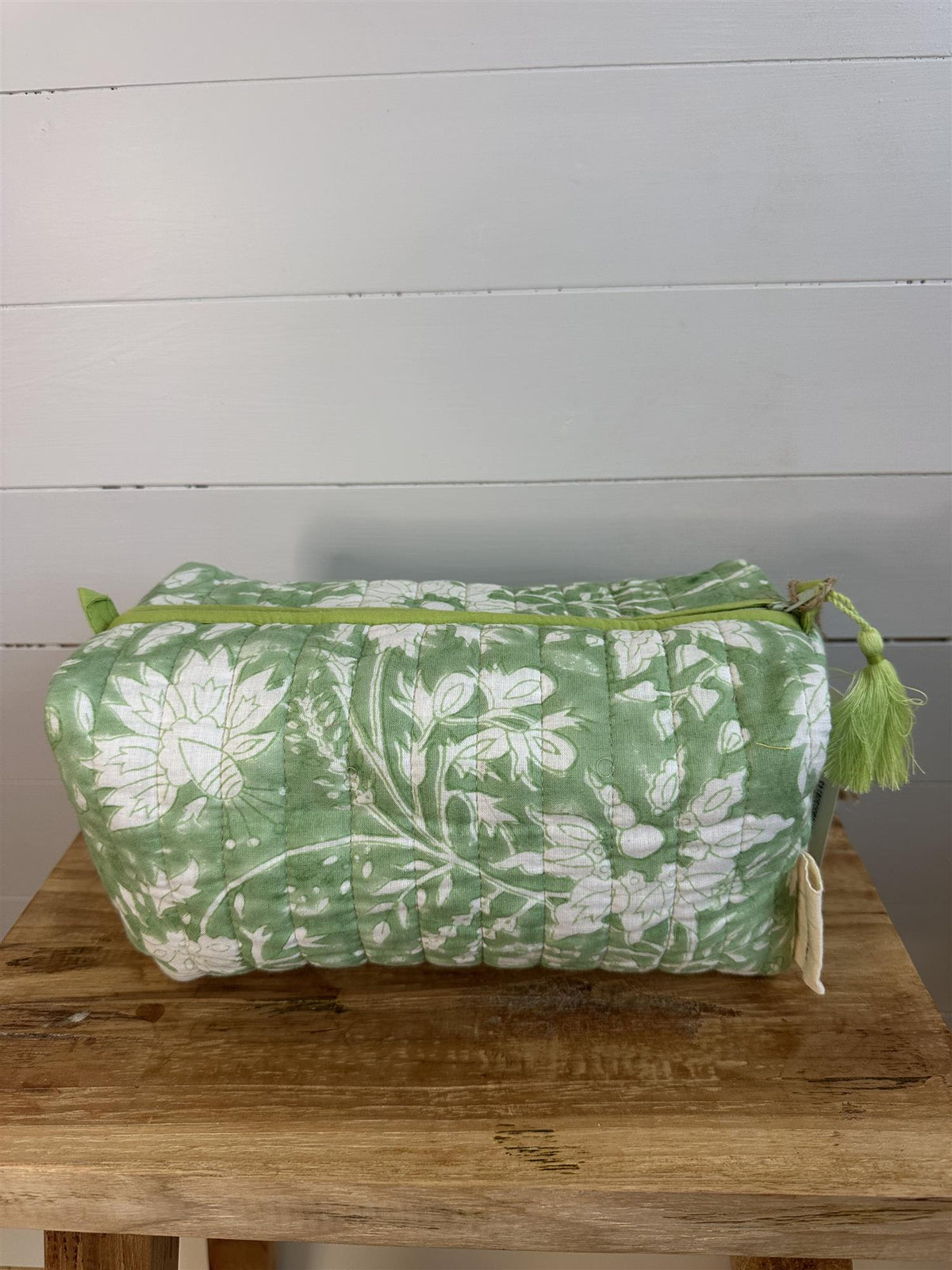 Toalettmappe blokktrykket Colette green
