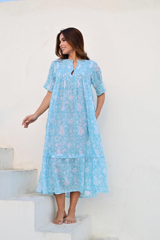 Lyon kjole bobbin ocean blue