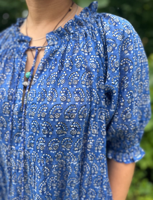 Charlotte lang kjole blue