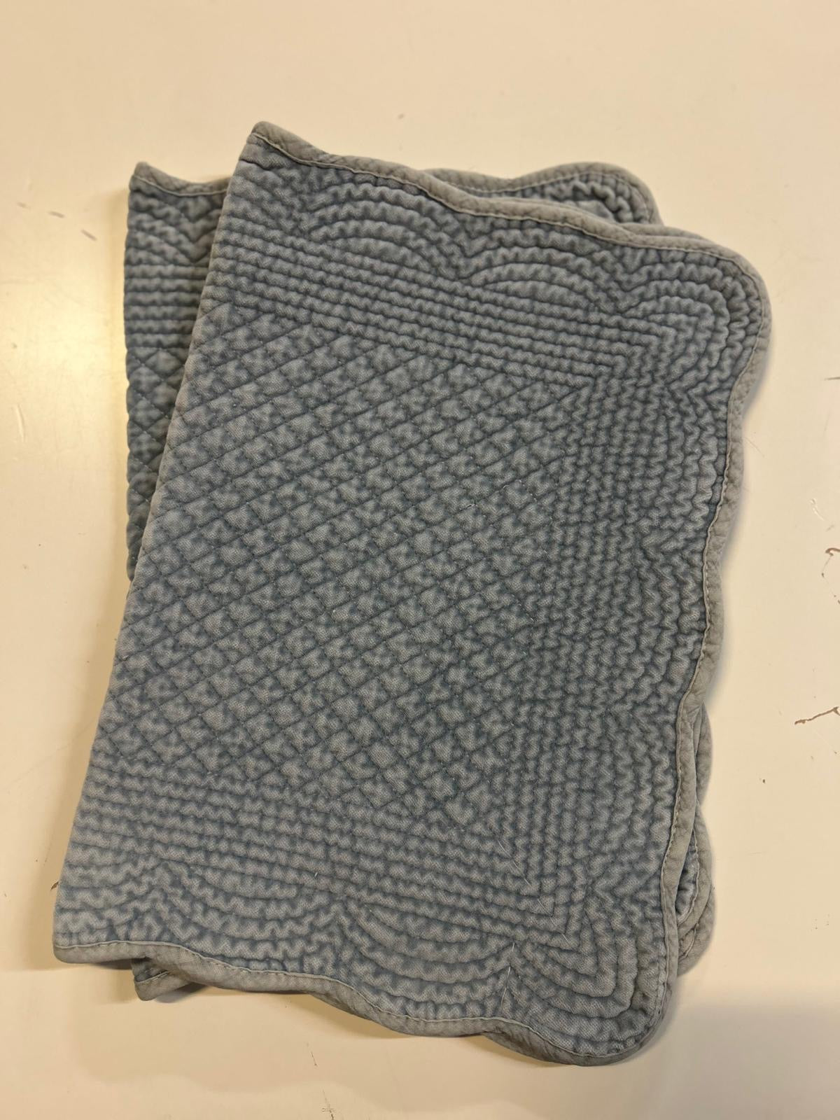 Spisebrikke avlang velur 35x50 cm Jeans blue