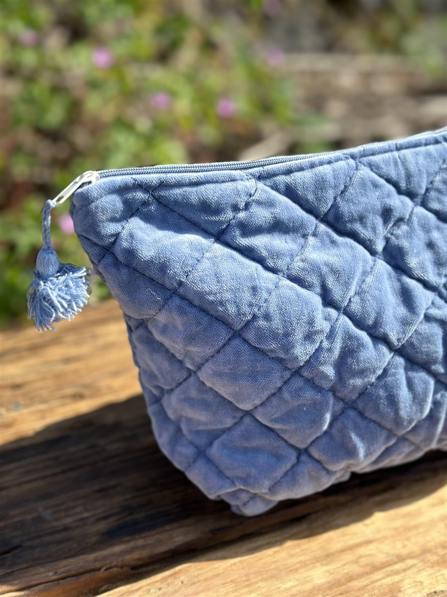 Toalettmappe velur moonlight blue