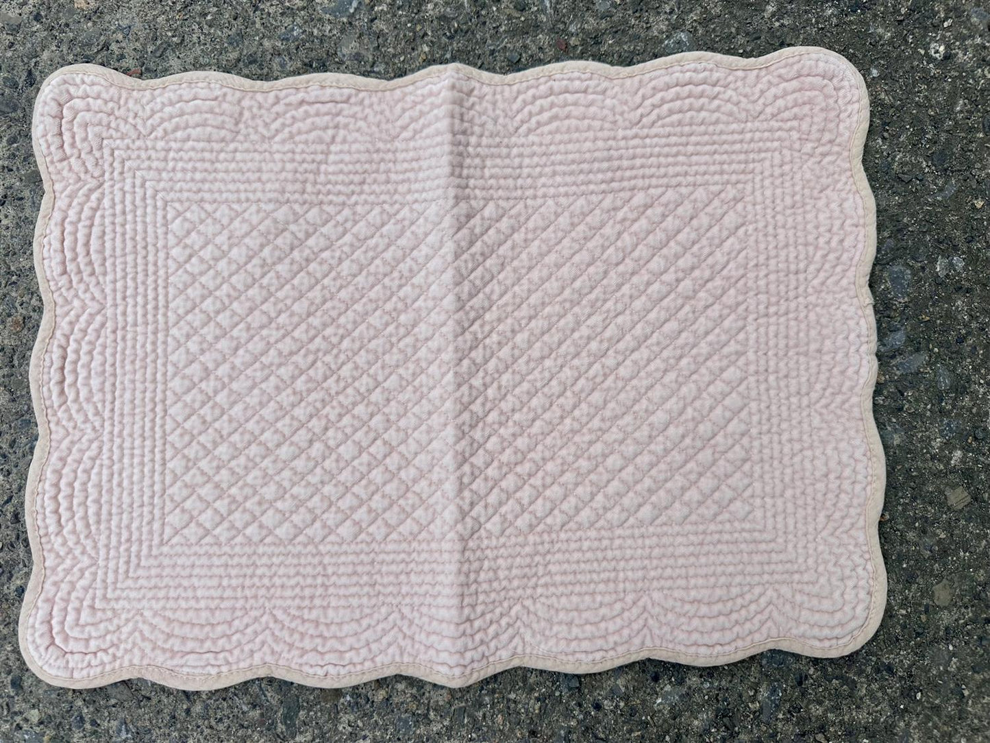 Spisebrikke avlang velur 35x50 cm Powder pink