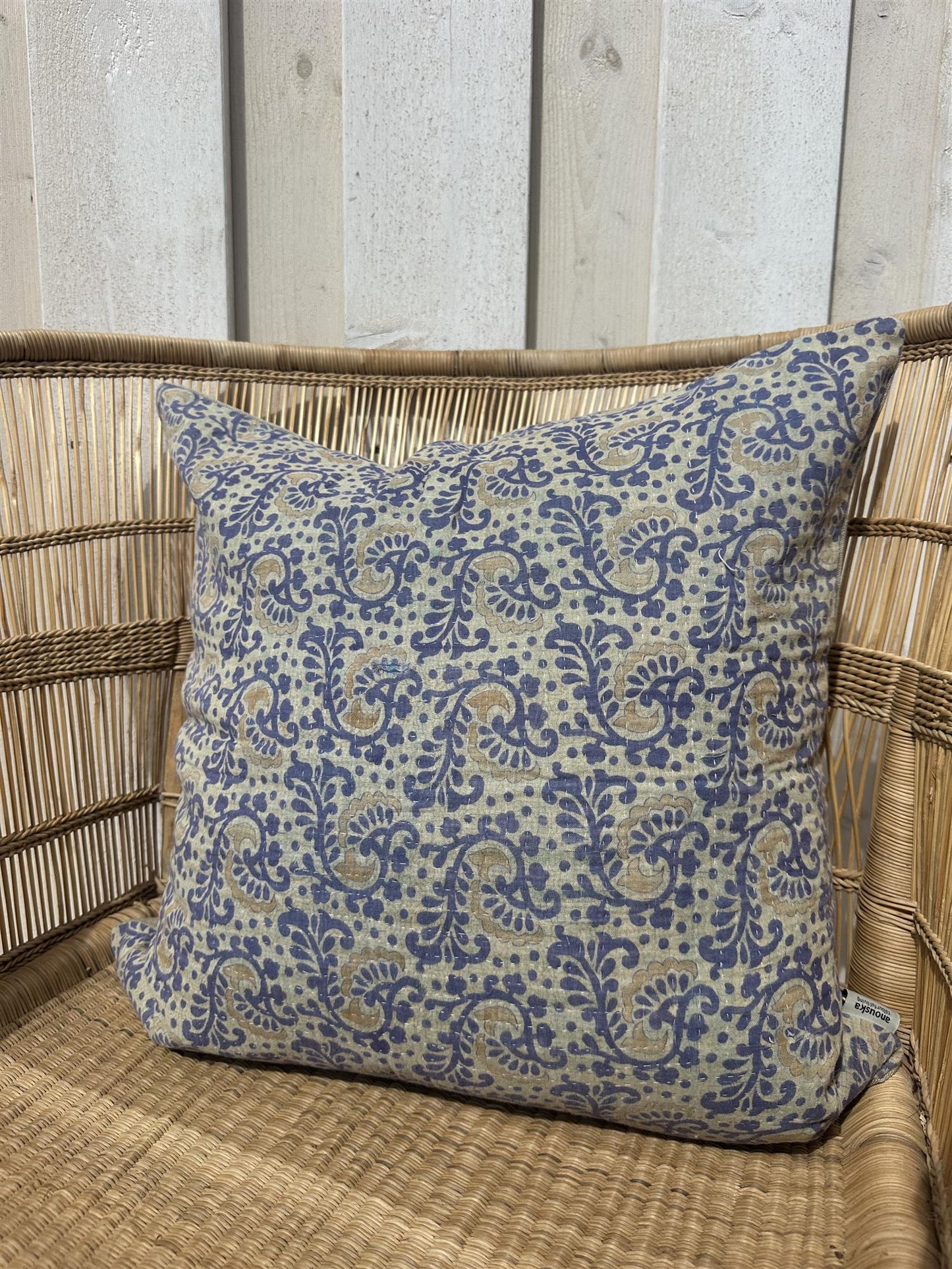 Putetrekk vintage kantha 50x50 cm Nr 119