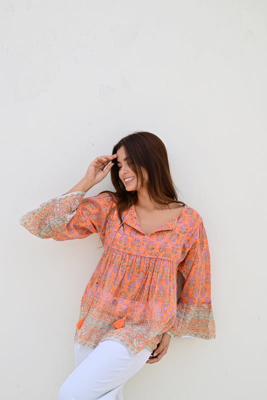 Avignon bluse orange