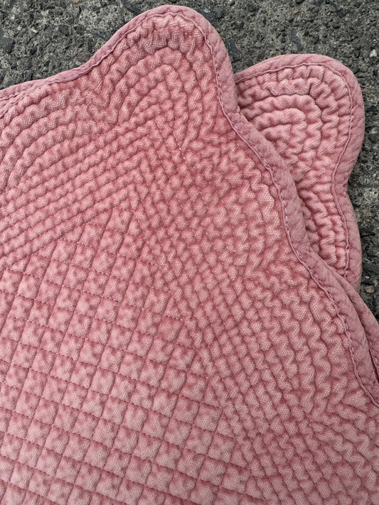 Spisebrikke avlang velur 35x50 cm Dusty rose