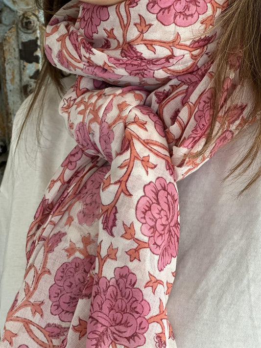 Ann Sarong 100% bomull rosa