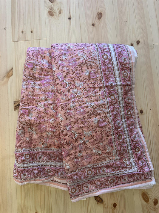 Quilt Fleur pink 150 x 250 cm