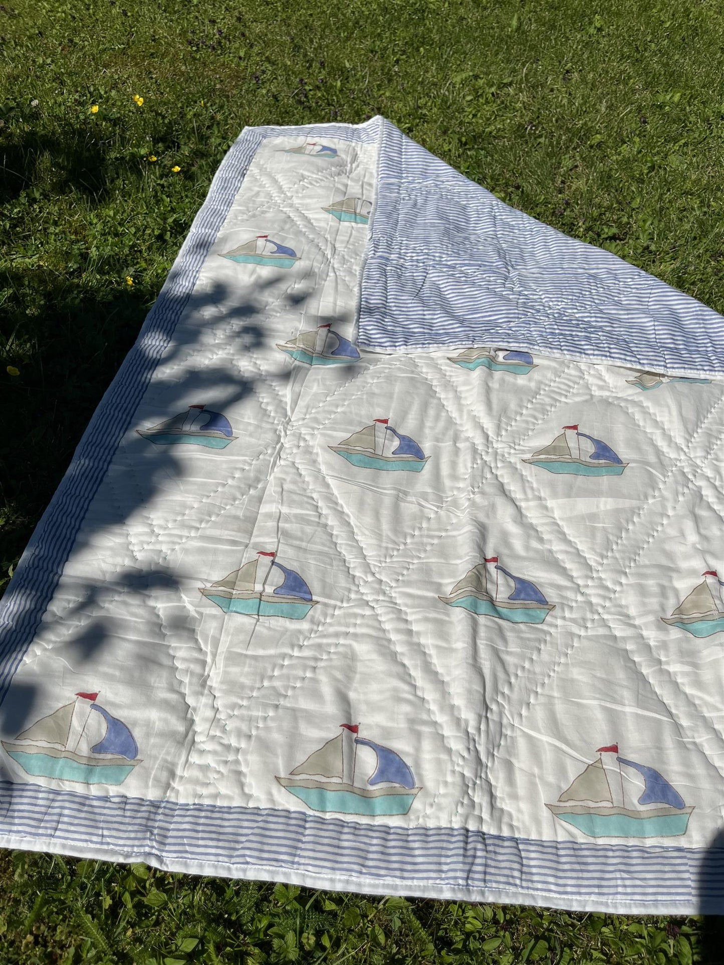 Quilt small 100 x 150 cm seilbåter