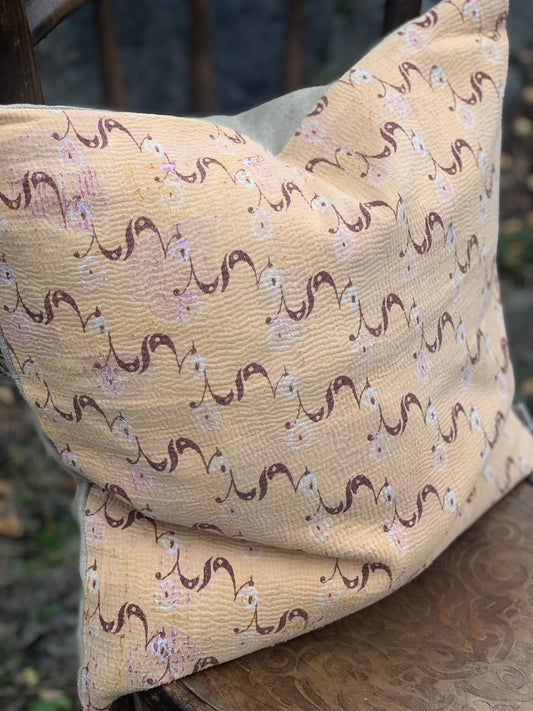Putetrekk vintage kantha 50x50 cm Nr 54