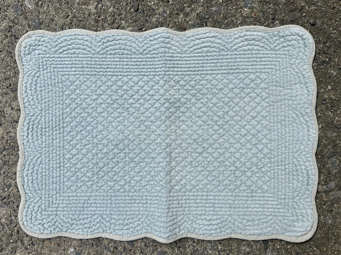Spisebrikke avlang velur 35x50 cm Duckegg