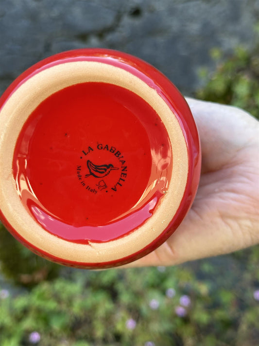 Veluto oljeflaske med helletut H 18 cm rød