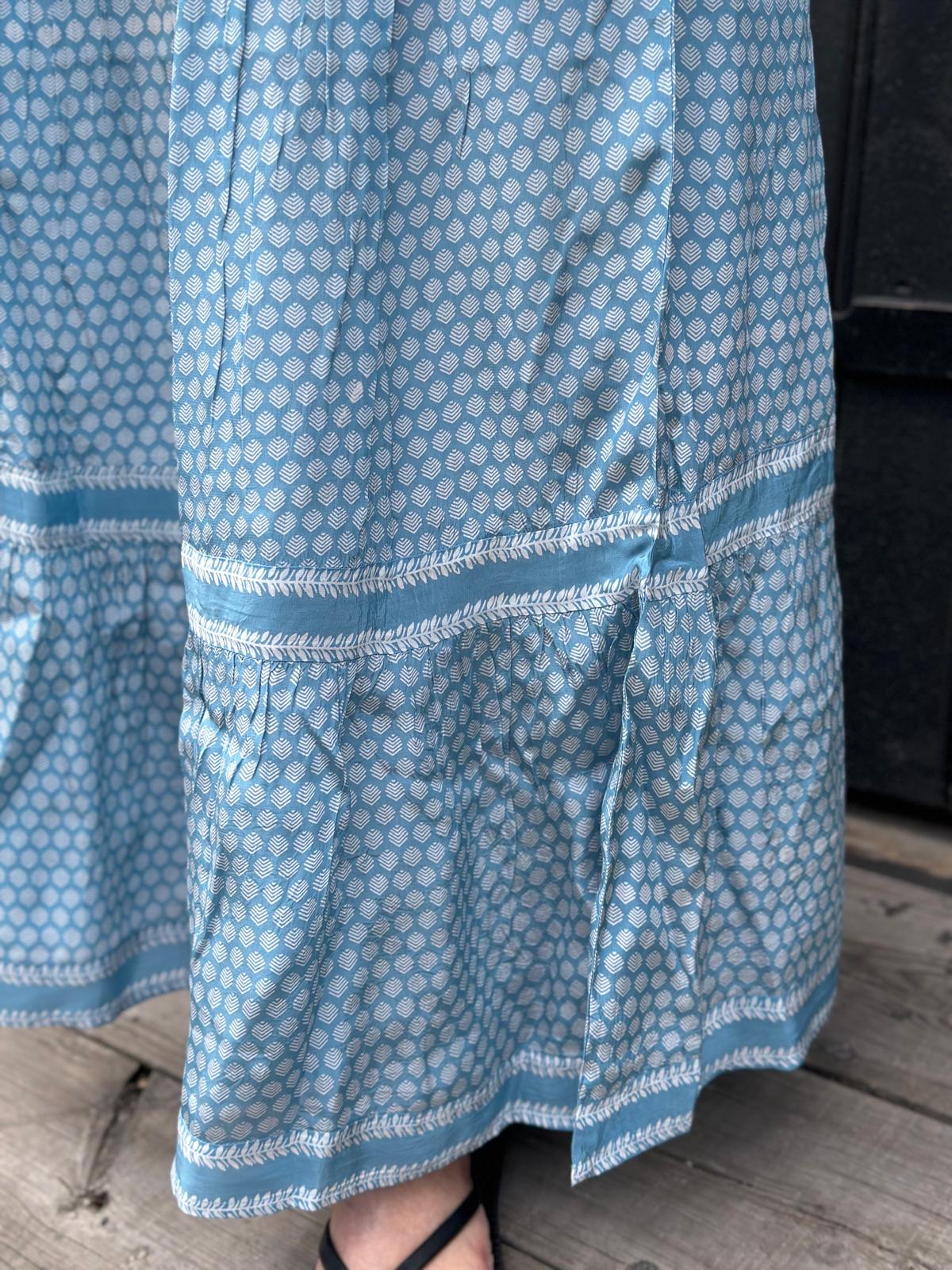 Gry langt skjørt sea blue