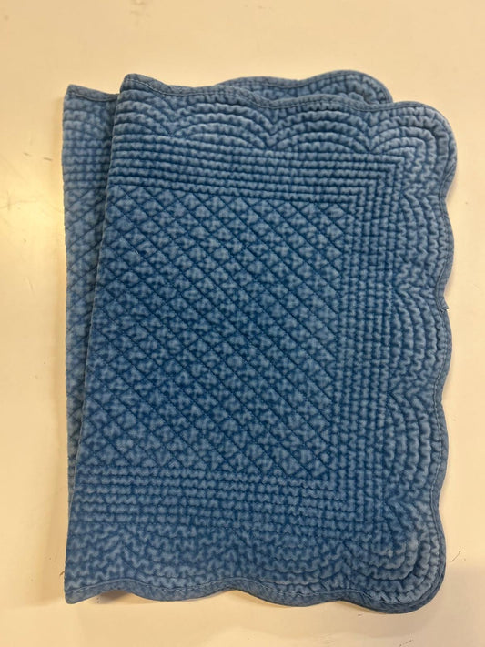 Spisebrikke avlang velur 35x50 cm Sky blue