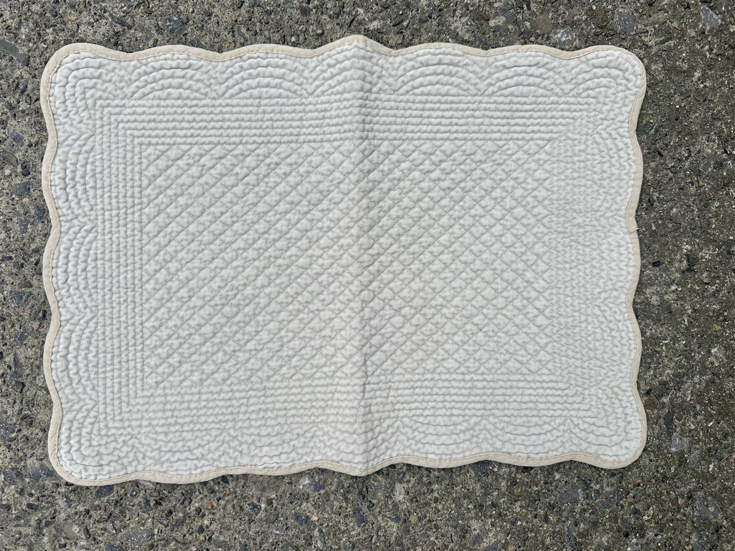Spisebrikke avlang velur 35x50 cm Light blue
