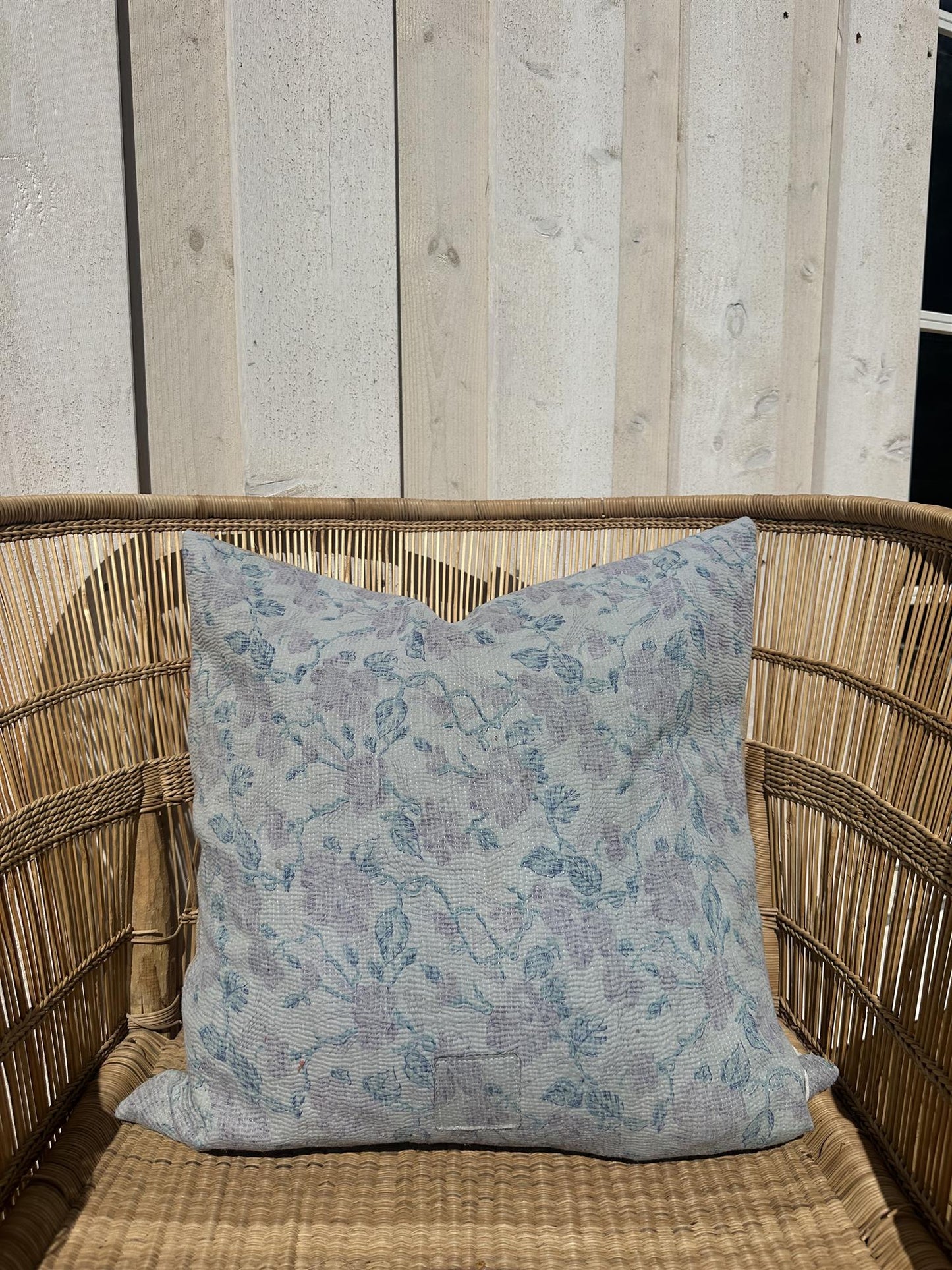 Putetrekk vintage kantha 50x50 cm Nr 118