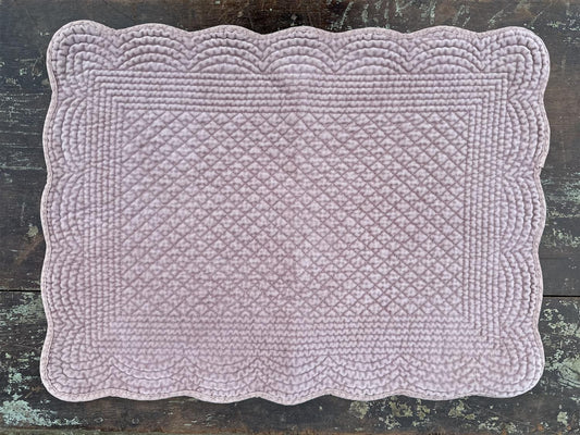 Spisebrikke avlang velur 35x50 cm Purple Ash