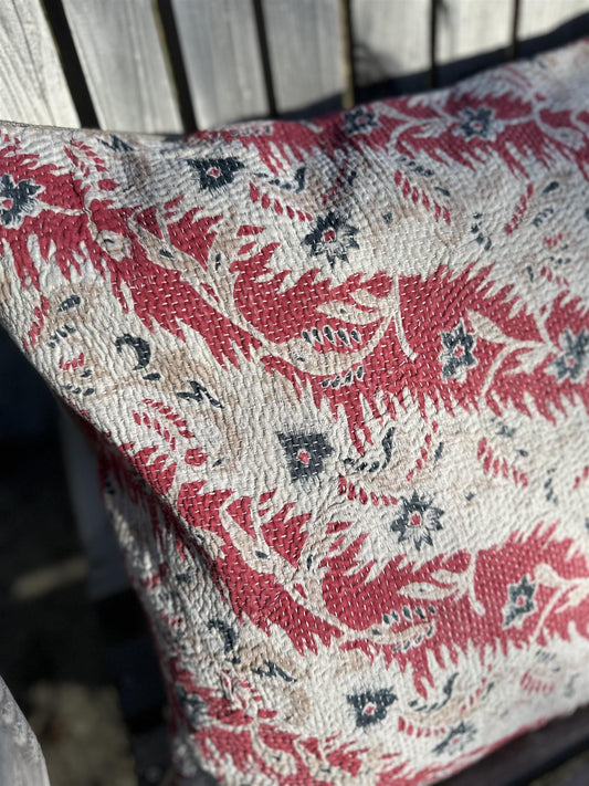 Putetrekk vintage kantha 50x50 cm Nr 70