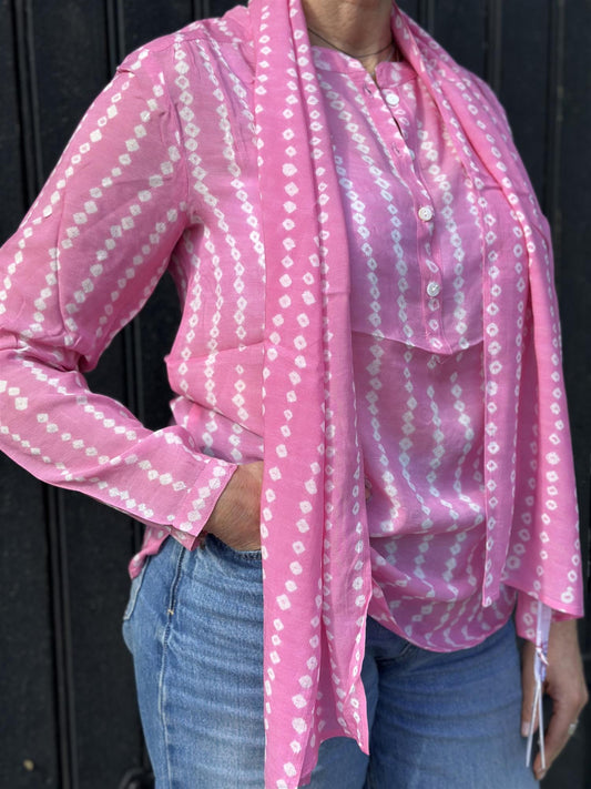 Cecilie skjerf bandani pink