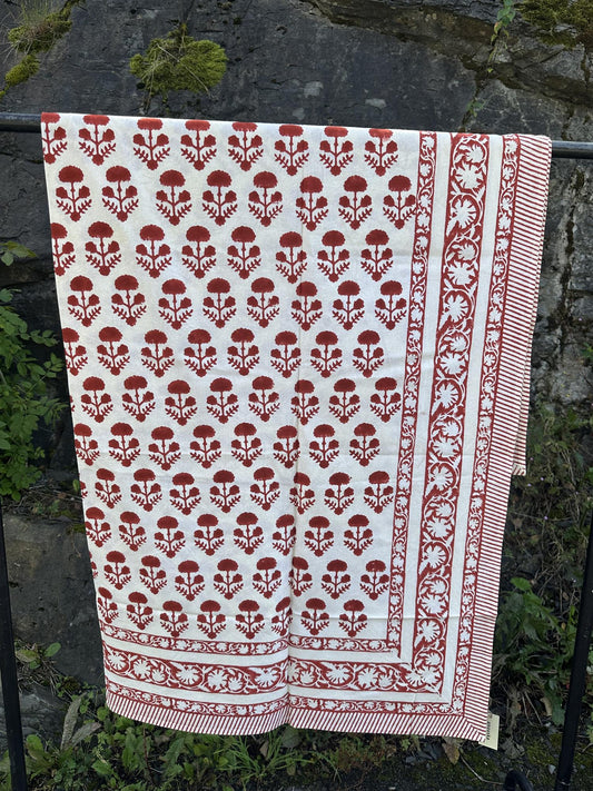 Duk 150 x 250 cm blokktrykket Angela