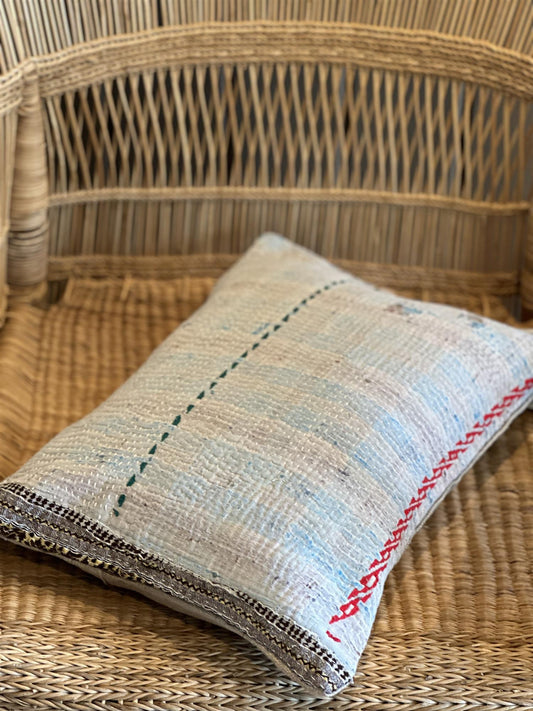 Putetrekk vintage kantha 30 x 40 cm Nr 60