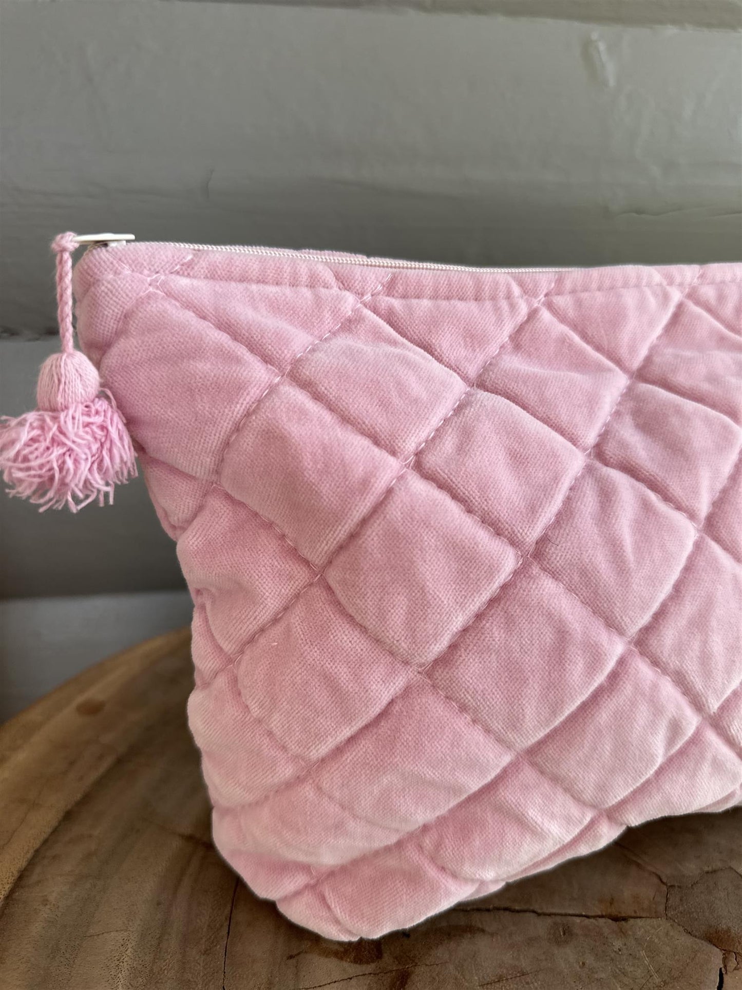 Toalettmappe velur Bubblegum pink