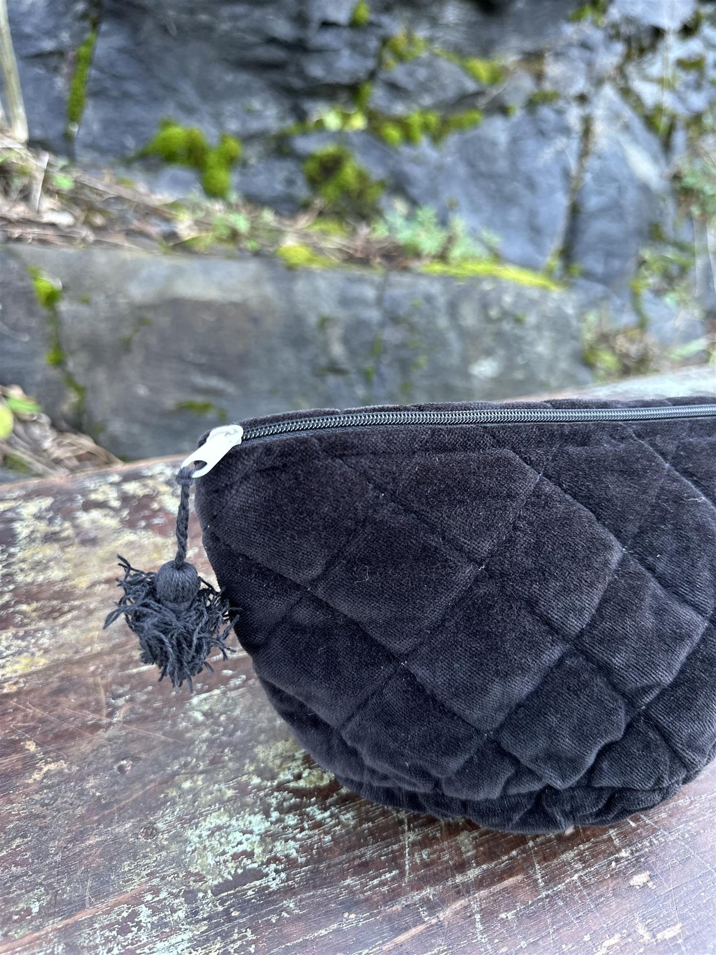 Sminkepung velur 15xH10 cm black