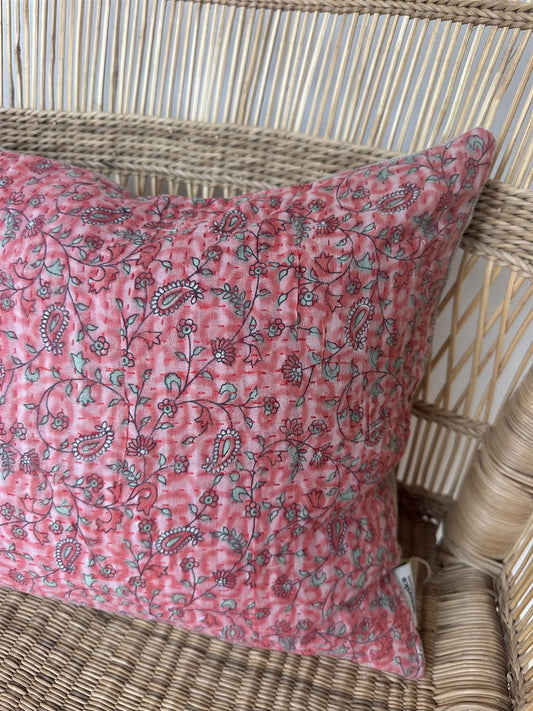 Putetrekk vintage kantha 30 x 40 cm Nr 78
