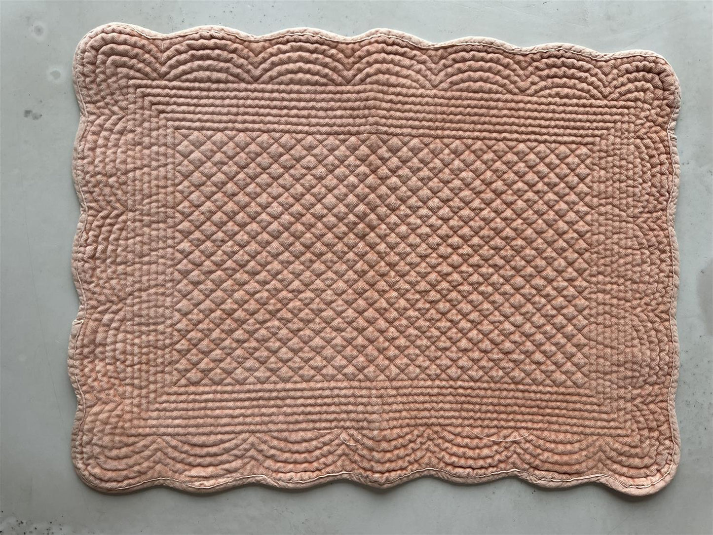 Spisebrikke avlang velur 35x50 cm Peach