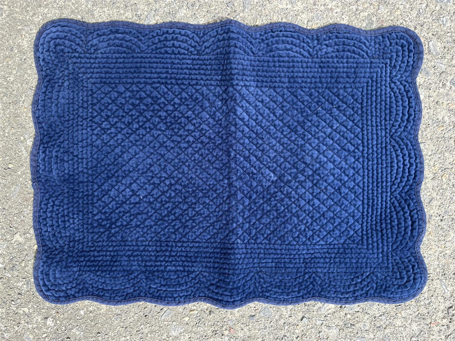 Spisebrikke avlang velur 35x50 cm Navy NY