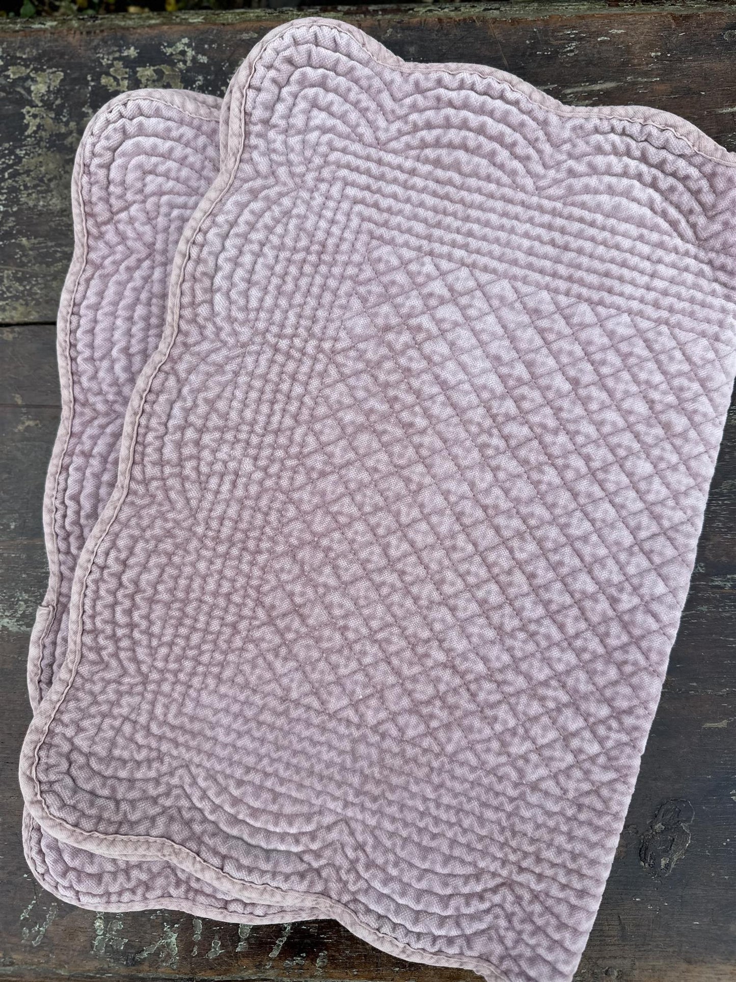 Spisebrikke avlang velur 35x50 cm Purple Ash