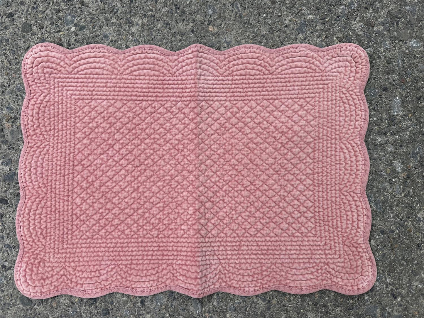 Spisebrikke avlang velur 35x50 cm Dusty rose